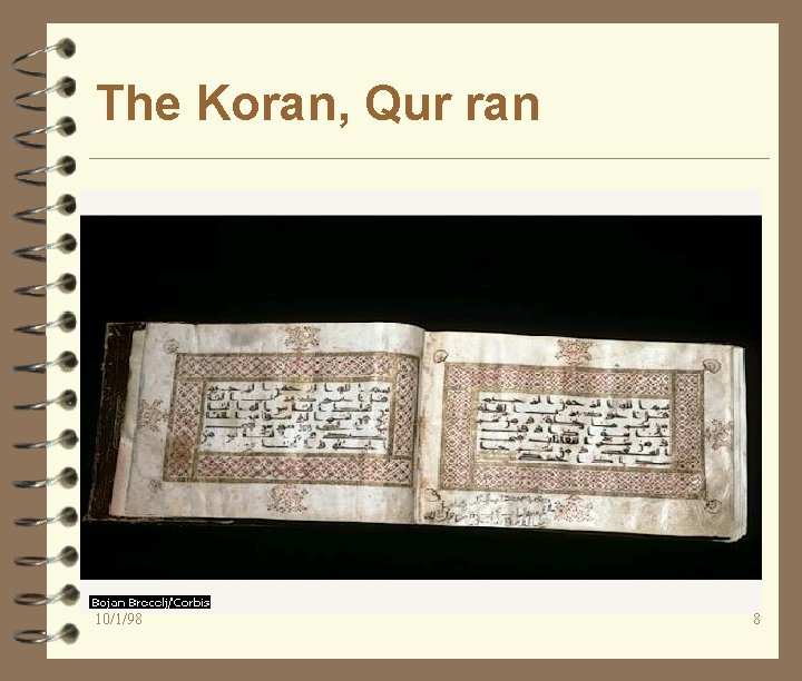 The Koran, Qur ran 10/1/98 8 