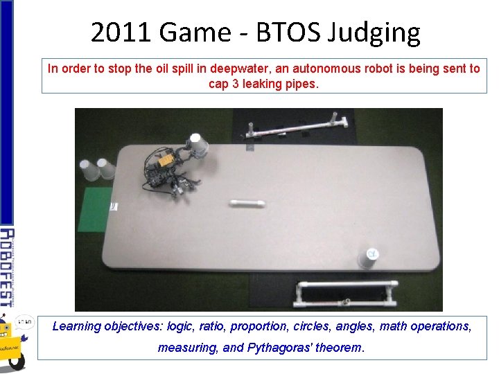 2011 Game - BTOS Judging In order to stop the oil spill in deepwater,