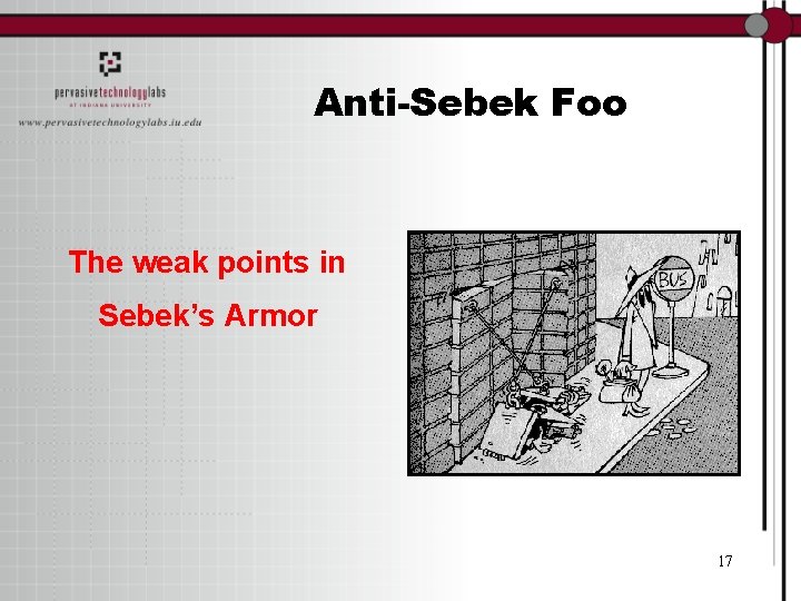 Anti-Sebek Foo The weak points in Sebek’s Armor 17 