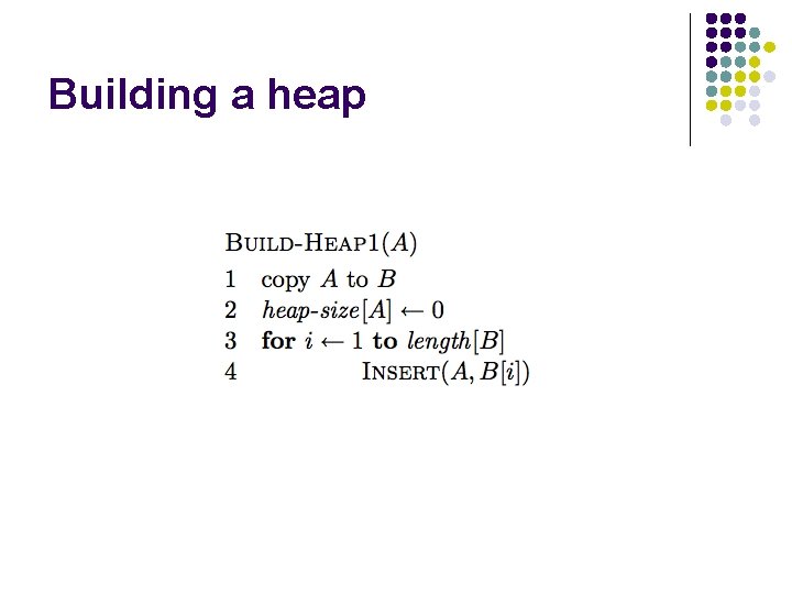 Building a heap 