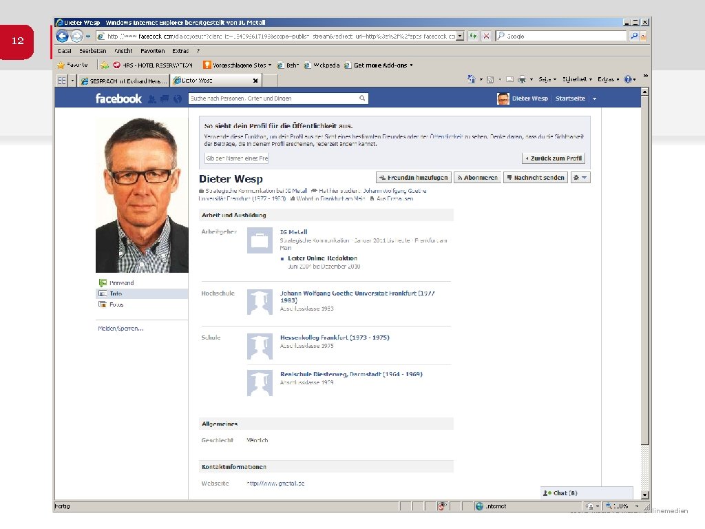 12 Social Media IG Metall Onlinemedien 