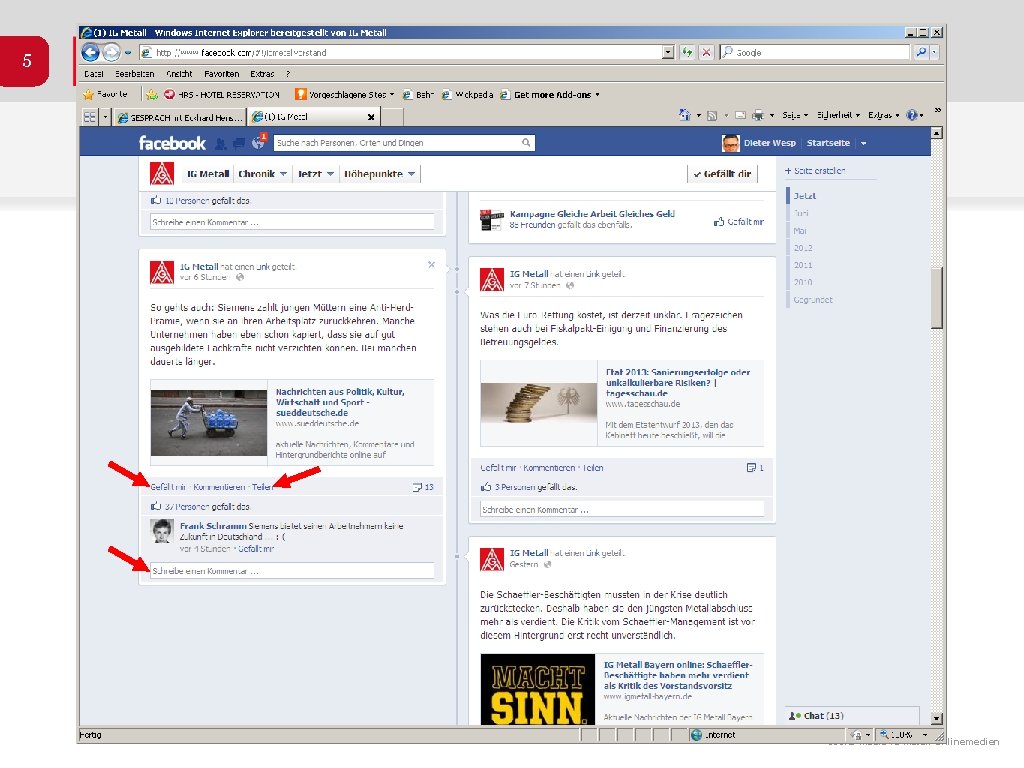 5 Social Media IG Metall Onlinemedien 