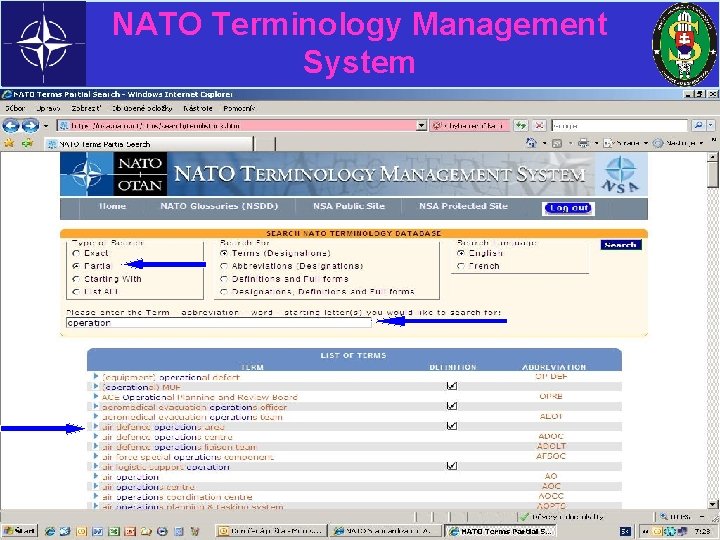 NATO Terminology Management System 25 septembra 2020 Liptovský Mikuláš 22 22 