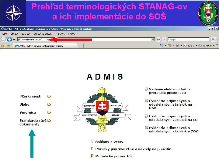 Prehľad terminologických STANAG-ov a ich implementácie do SOŠ 25 septembra 2020 Liptovský Mikuláš 9