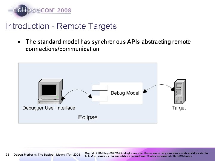 Introduction - Remote Targets § The standard model has synchronous APIs abstracting remote connections/communication