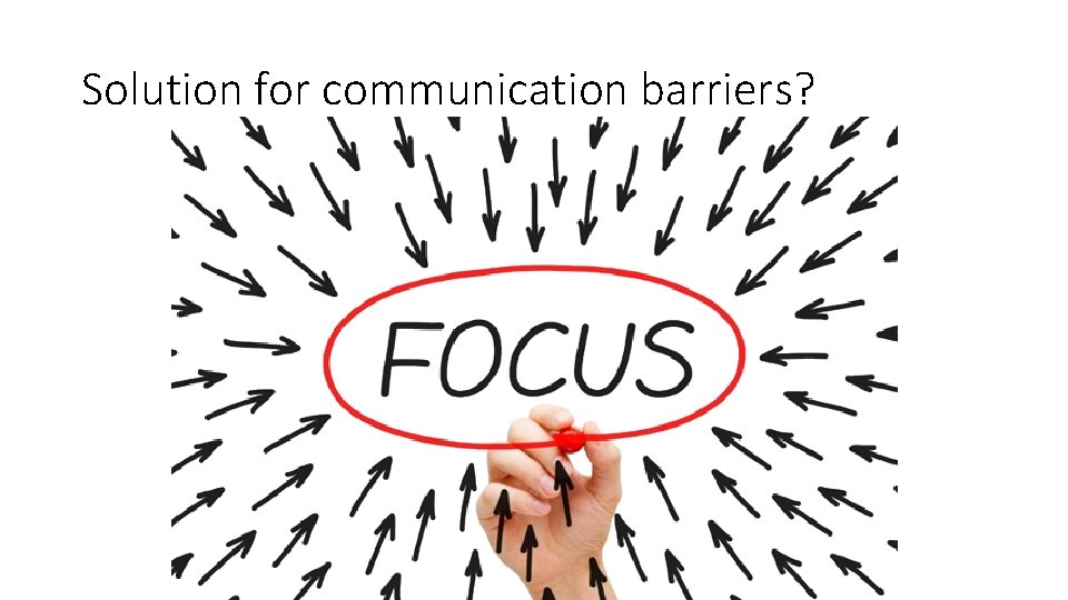Solution for communication barriers? 