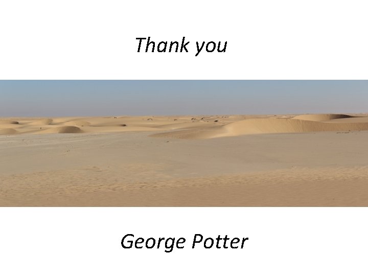 Thank you George Potter 