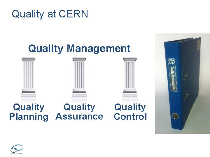 Quality at CERN Quality Management Quality Planning Assurance Quality Control 