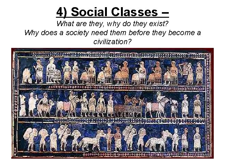 4) Social Classes – What are they, why do they exist? Why does a
