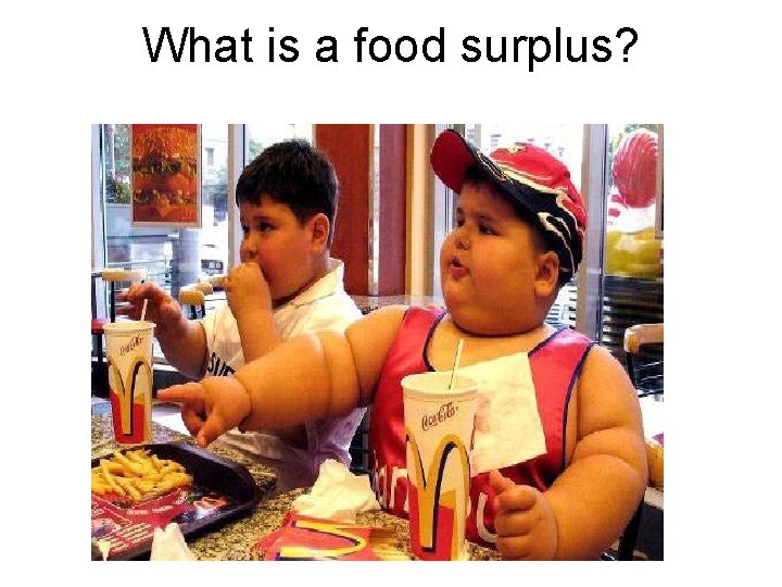 What is a food surplus? 