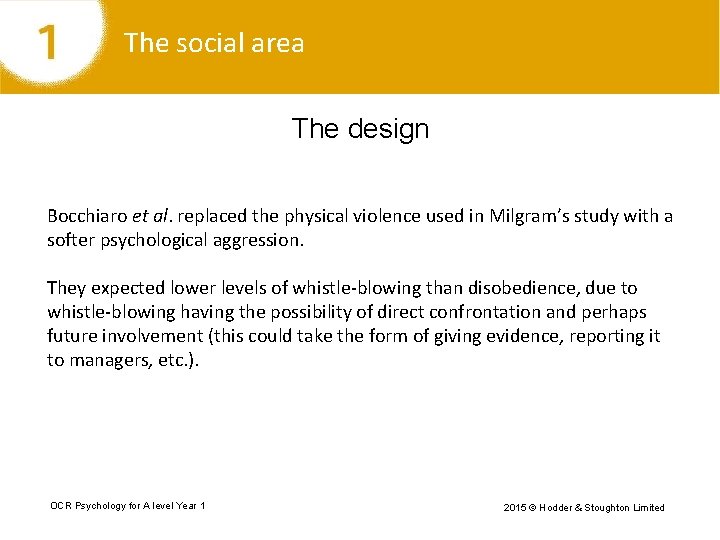 The social area The design Bocchiaro et al. replaced the physical violence used in