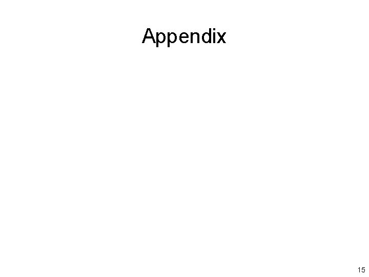 Appendix 15 