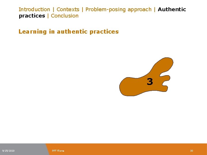 Introduction | Contexts | Problem-posing approach | Authentic practices | Conclusion Learning in authentic