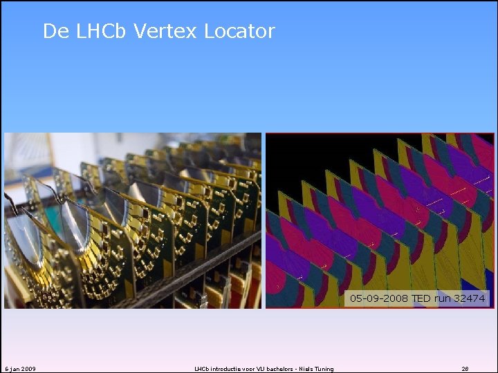 De LHCb Vertex Locator 05 -09 -2008 TED run 32474 6 jan 2009 LHCb