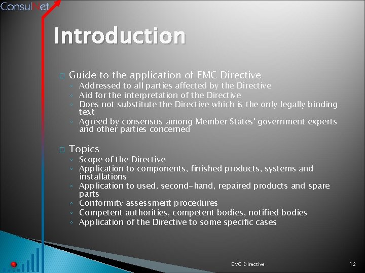 Introduction � Guide to the application of EMC Directive ◦ Addressed to all parties