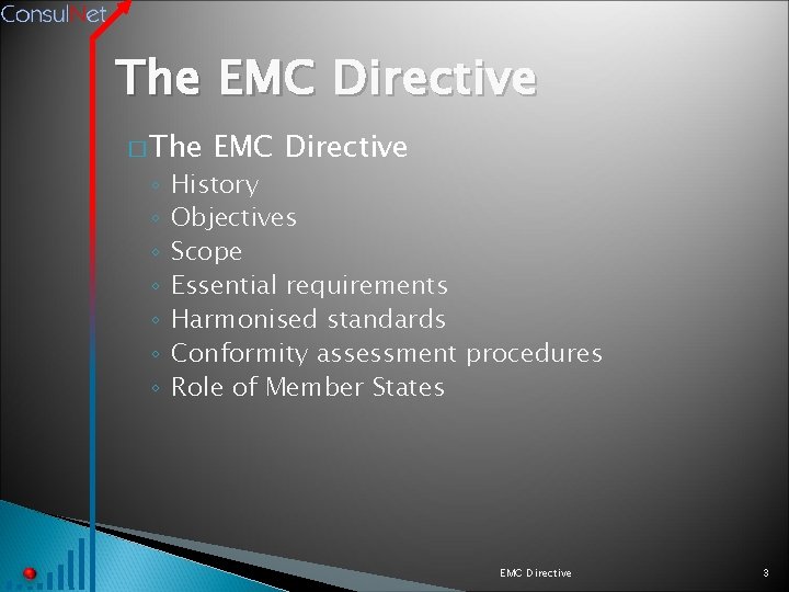 The EMC Directive � The ◦ ◦ ◦ ◦ EMC Directive History Objectives Scope