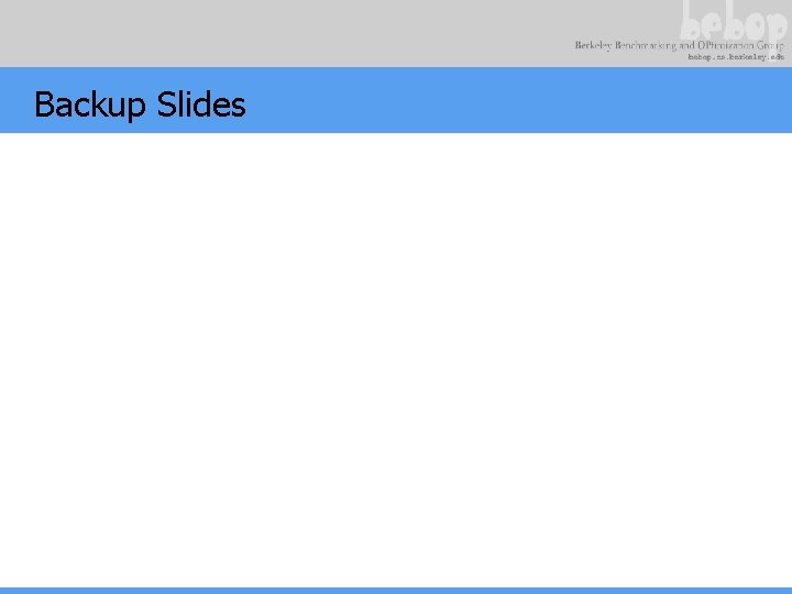 Backup Slides 