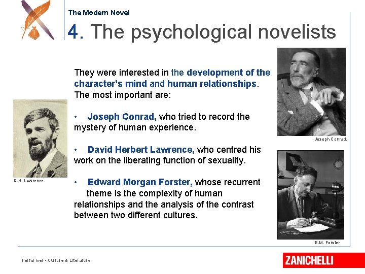 Jonathan Swift The Modern Novel 4. The psychological novelists They were interested in the