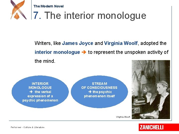 Jonathan Swift The Modern Novel 7. The interior monologue Writers, like James Joyce and