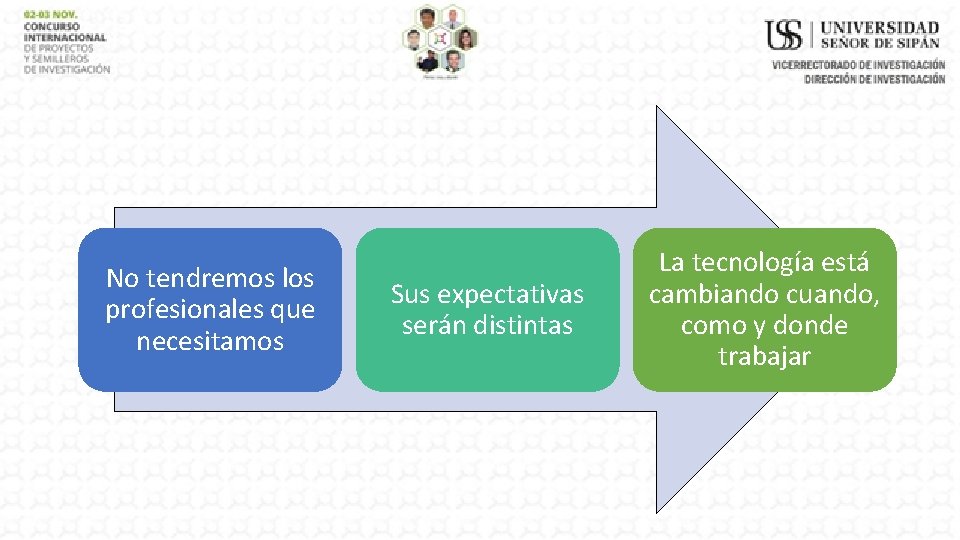 No tendremos los profesionales que necesitamos Sus expectativas serán distintas La tecnología está cambiando