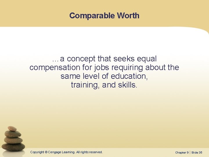 Comparable Worth …a concept that seeks equal compensation for jobs requiring about the same