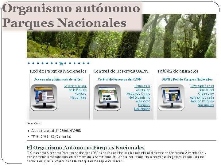 Organismo autónomo Parques Nacionales 