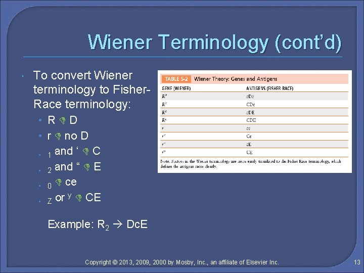 Wiener Terminology (cont’d) To convert Wiener terminology to Fisher. Race terminology: • R D