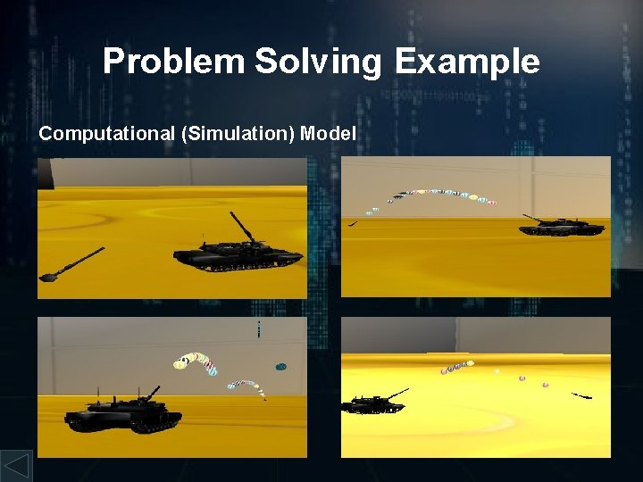Problem Solving Example Computational (Simulation) Model 