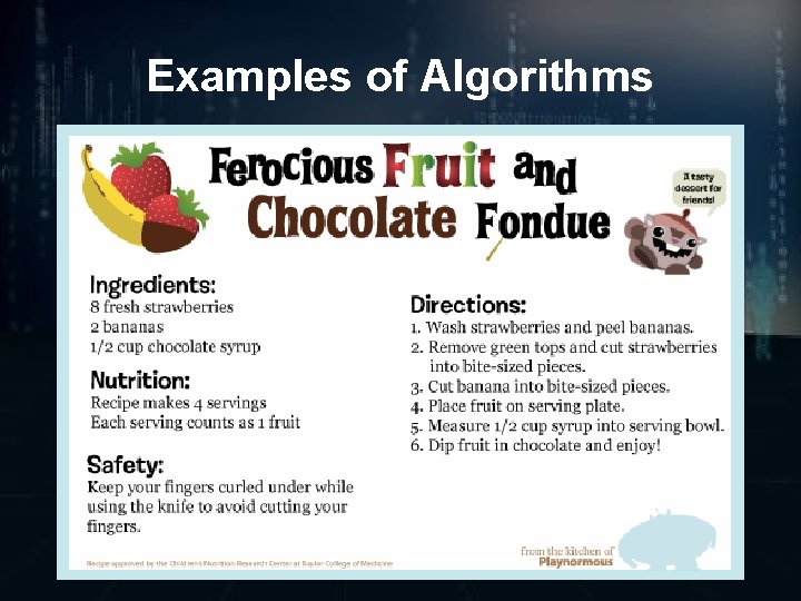 Examples of Algorithms 