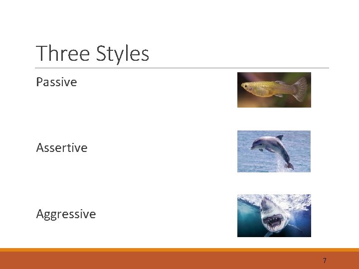 Three Styles Passive Assertive Aggressive 7 