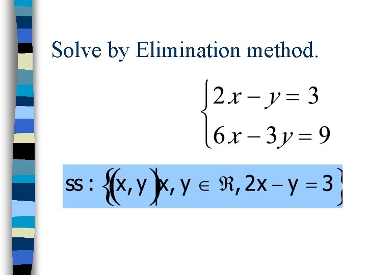 Solve by Elimination method. 