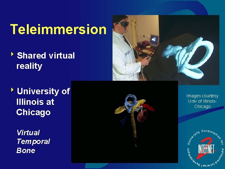 Teleimmersion 8 Shared virtual reality 8 University of Illinois at Chicago Virtual Temporal Bone