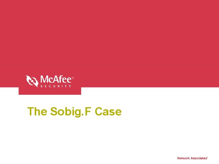 The Sobig. F Case 