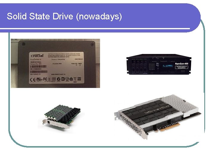 Solid State Drive (nowadays) 