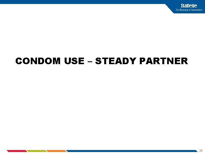 CONDOM USE – STEADY PARTNER 28 