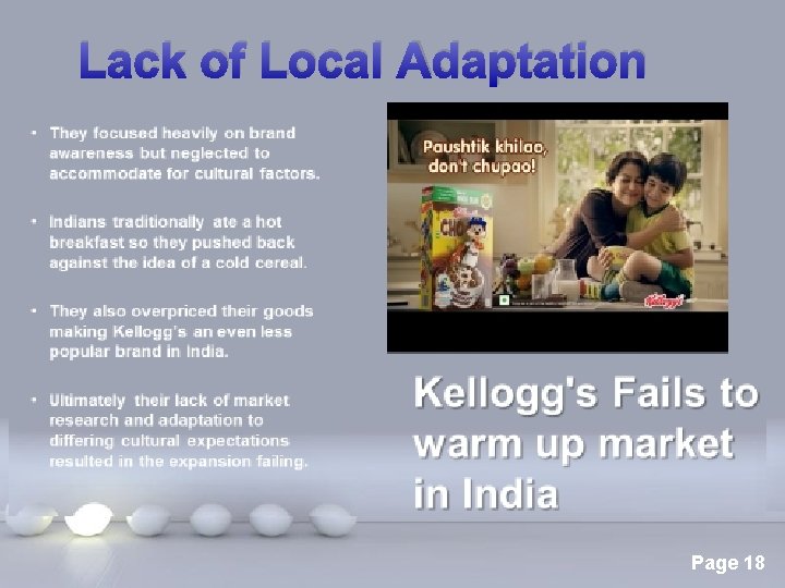 Lack of Local Adaptation Powerpoint Templates Page 18 