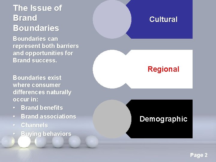 The Issue of Brand Boundaries Cultural Boundaries can represent both barriers and opportunities for