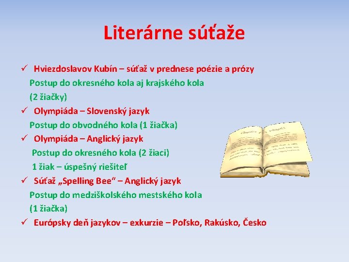 Literárne súťaže ü Hviezdoslavov Kubín – súťaž v prednese poézie a prózy Postup do