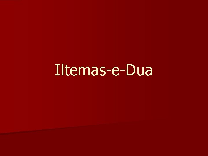 Iltemas-e-Dua 