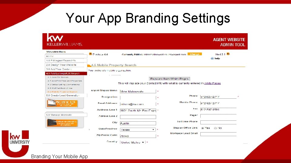 Your App Branding Settings Branding Your Mobile App 