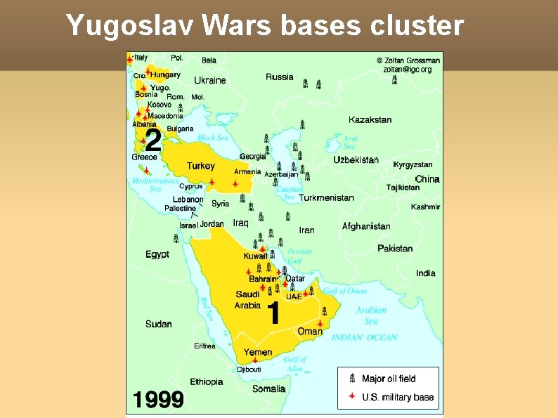 Yugoslav Wars bases cluster 