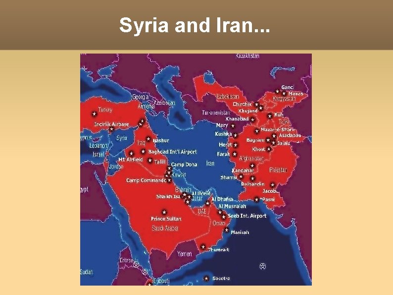 Syria and Iran. . . 