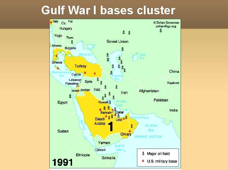 Gulf War I bases cluster 