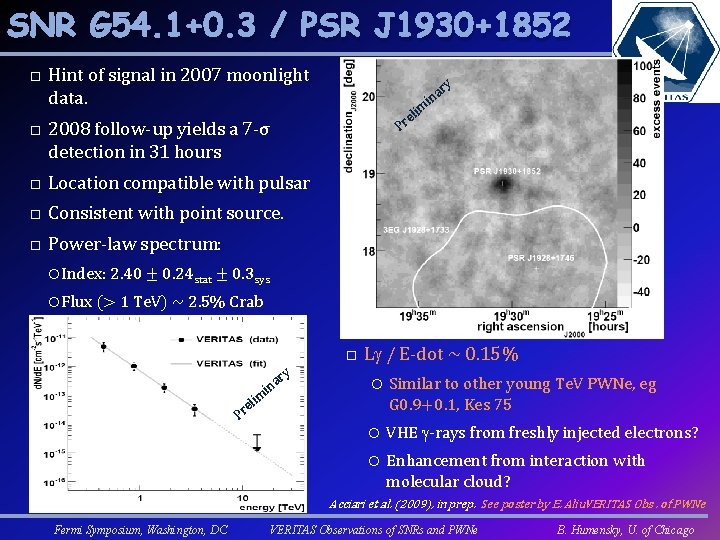 SNR G 54. 1+0. 3 / PSR J 1930+1852 Hint of signal in 2007