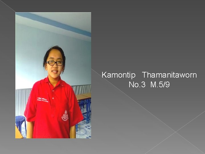 Kamontip Thamanitaworn No. 3 M. 5/9 