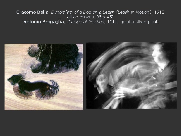 Giacomo Balla, Dynamism of a Dog on a Leash (Leash in Motion), 1912 oil