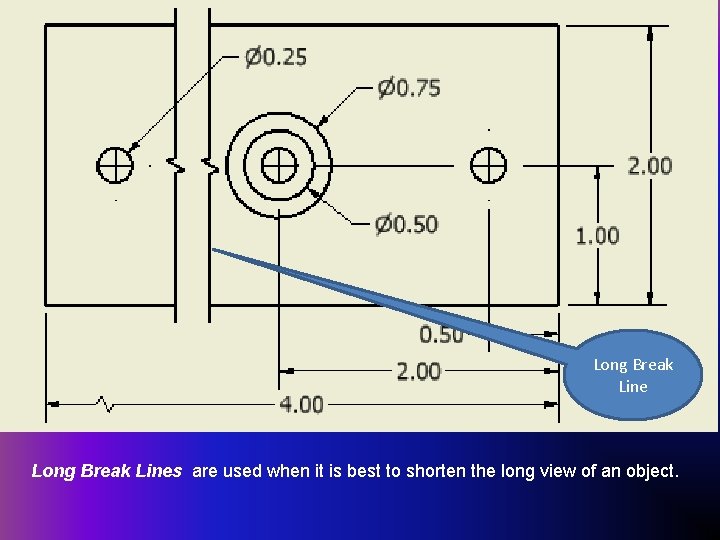 Long Break Lines are used when it is best to shorten the long view Long Break Lines are used when it is best to shorten the long view