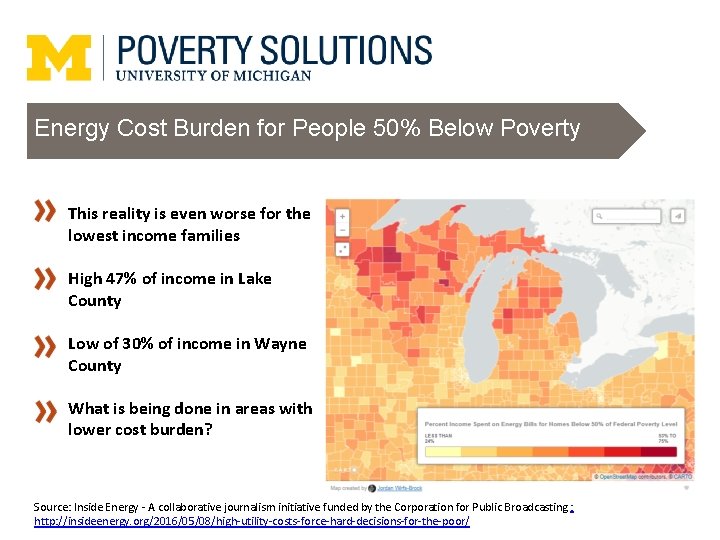 Energy Cost Burden for People 50% Below Poverty This reality is even worse for