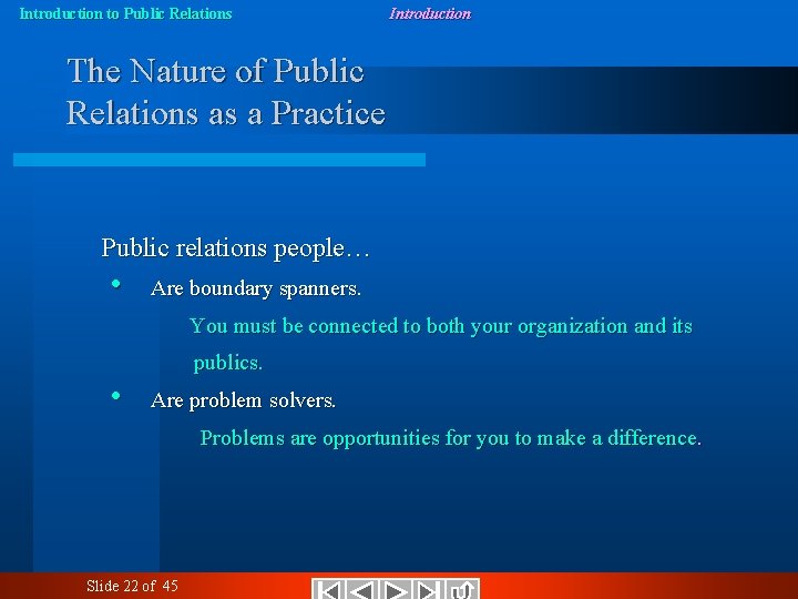 Introduction to Public Relations Introduction The Nature of Public Relations as a Practice Public