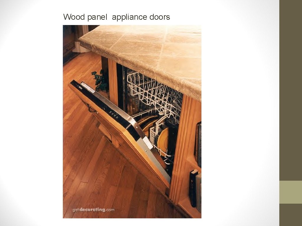 Wood panel appliance doors 
